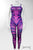 Unitard - Women's 'Cheshire Cat' Unitard -- Costume Sportswear - Purple&Pink Cat With Fat Tail