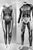 couples skelteon X-ray costume onesie bodysuits for acroyoga dance