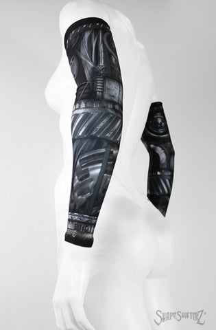 Compression Sleeves - Woman's 'MACHINE' Compression Arm Sleeves -- LEFT And RIGHT - Sportswear/costume