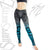 Leggings - Woman's 'ZEBRA' Leggings -- Too Cute Teal - Sportswear/costume