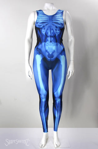 skeleton x-ray Costume for Halloween, acro yoga and burning man