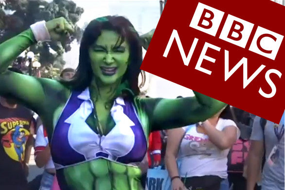 ShapeShifterZ leads the reel for the BBC NEWS article "Comic-Con 2017: This year's highlights in 90 seconds"