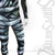 Men's Mummy Costume Bodysuit – Wrapped Bandage Print, Back Zip