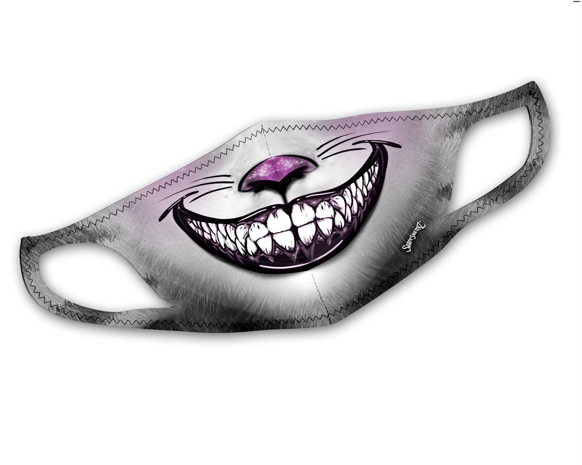 Cheshire Cat Face Mask – Striped Print