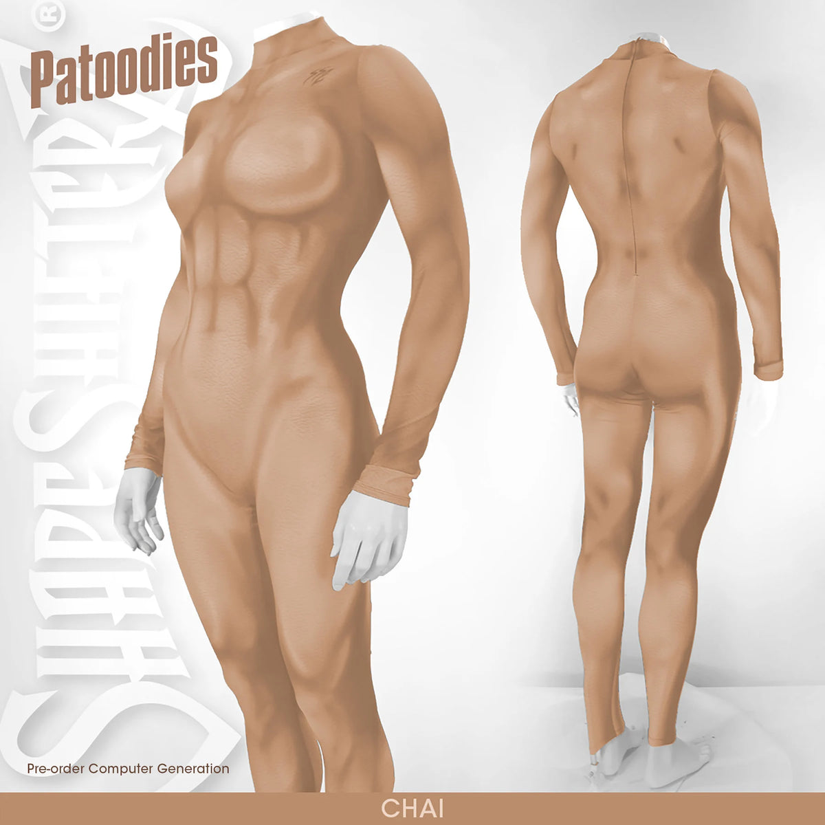 Printed Muscle Costume Catsuit - Women's Patoodie - Customize Your Color