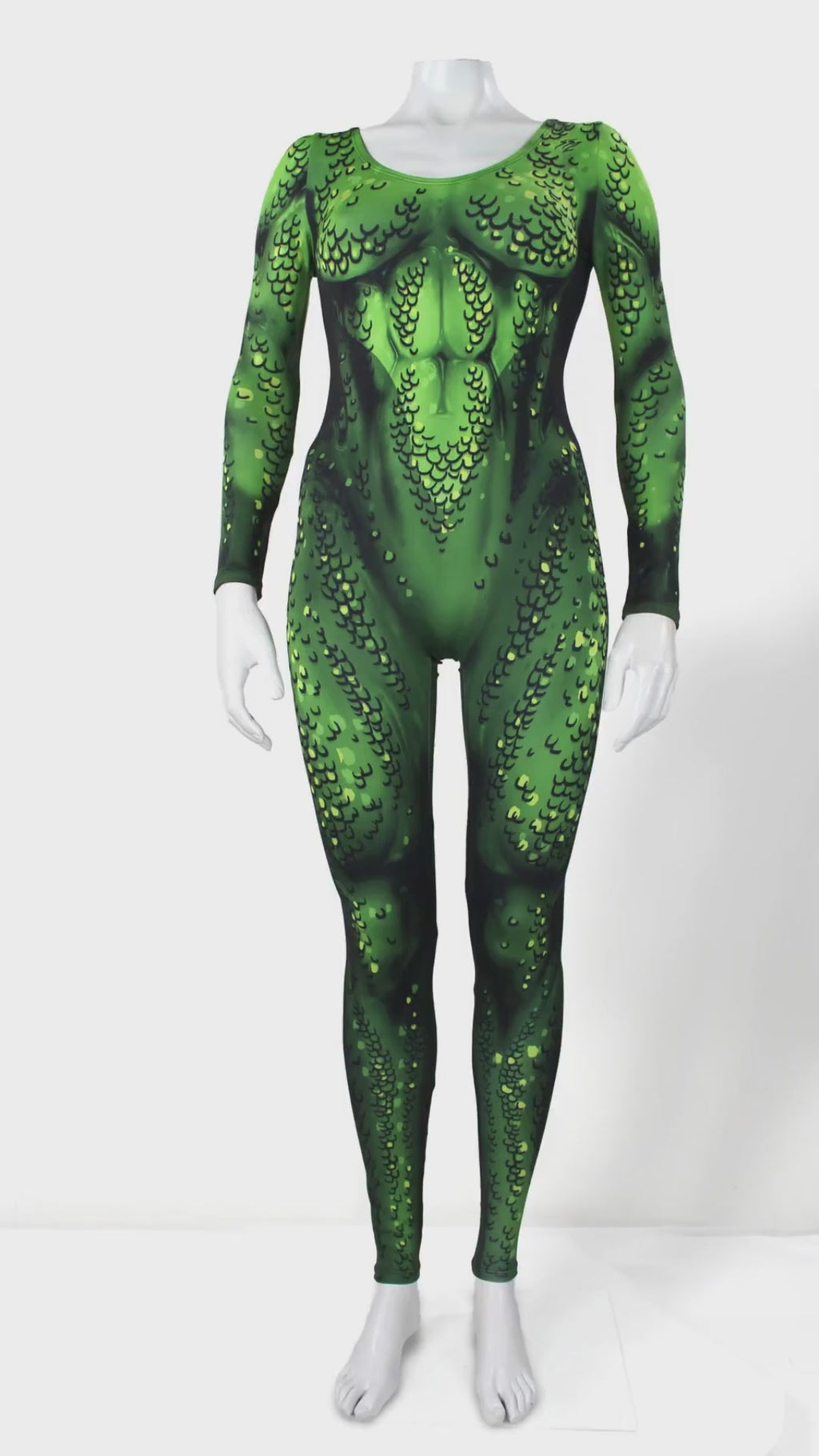 Women's Comic Mermaid Costume Catsuit – Scoop Neck, Pull-On
