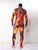 Men's Fire Man Burning Costume Bodysuit