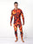 Men's Fire Man Burning Costume Bodysuit
