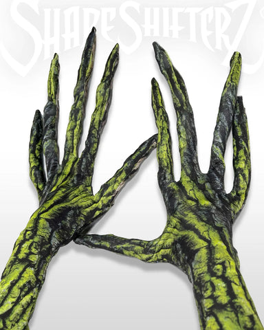 Moss Tree Costume Unisex Gloves – Long Finger, Bark & Lichen Print