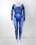 Blue X-Ray Skeleton Costume Catsuit – Pull-On, Open Neck
