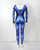 Blue X-Ray Skeleton Costume Catsuit – Pull-On, Open Neck