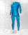Men's Grinning Cat Costume Bodysuit – Striped Print, Back Zip