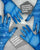 Blue Zebra Costume Unisex Gloves – Phone Friendly Fingertips