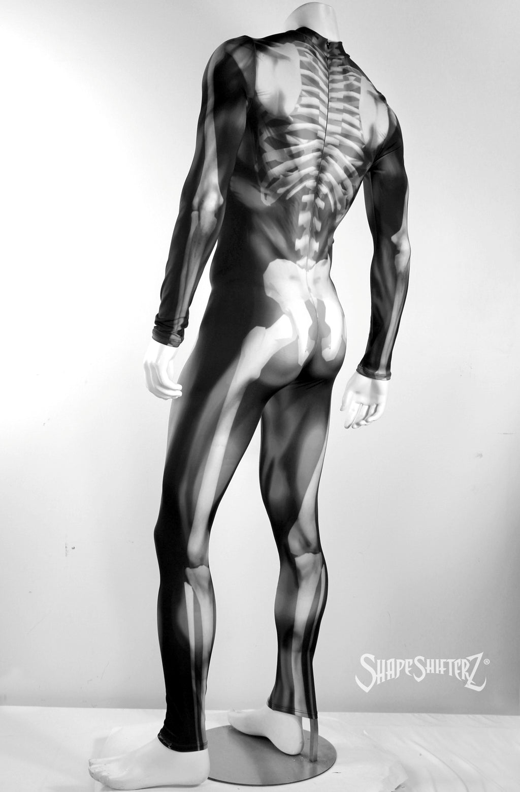 Men's Skeleton Costume Bodysuit – Body-Mapped X-Ray Print
