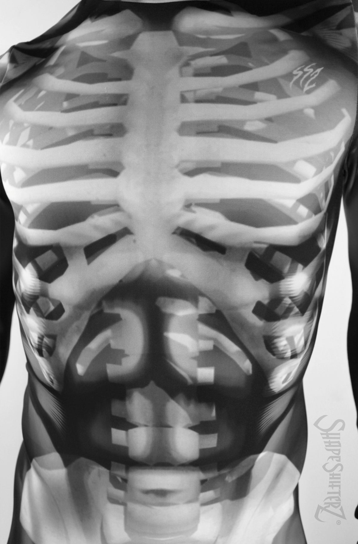 Men's Skeleton Costume Bodysuit – Body-Mapped X-Ray Print