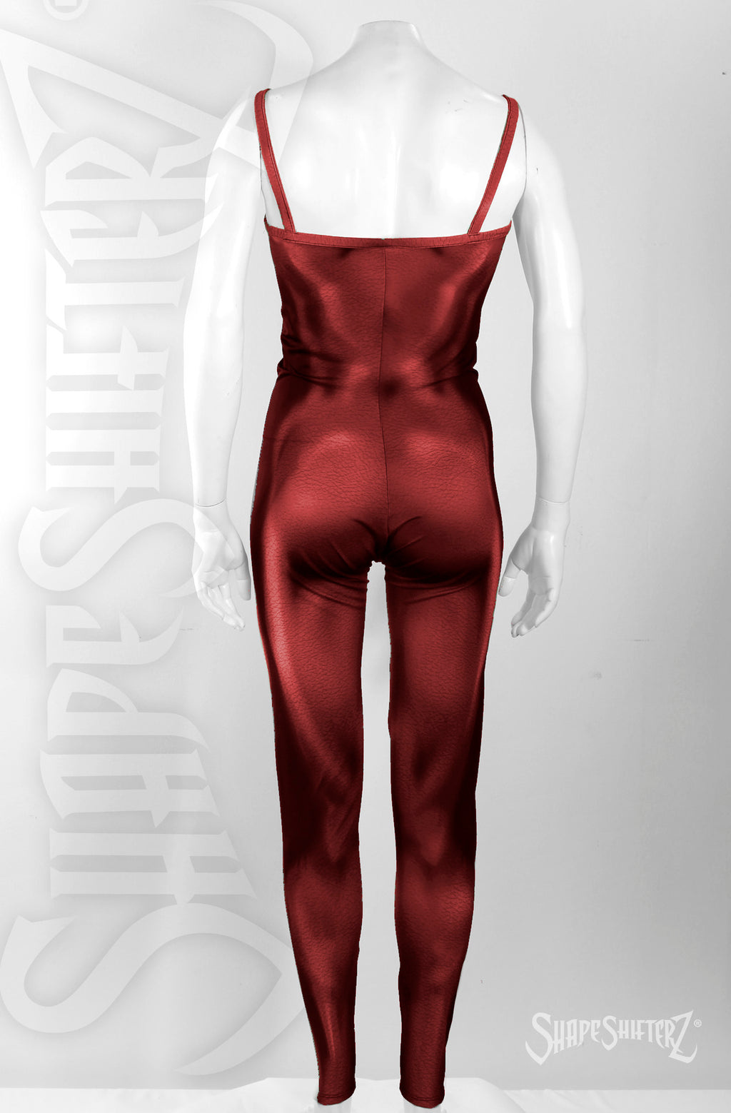 women's red muscle toned unitard devil costume Red She Hulk