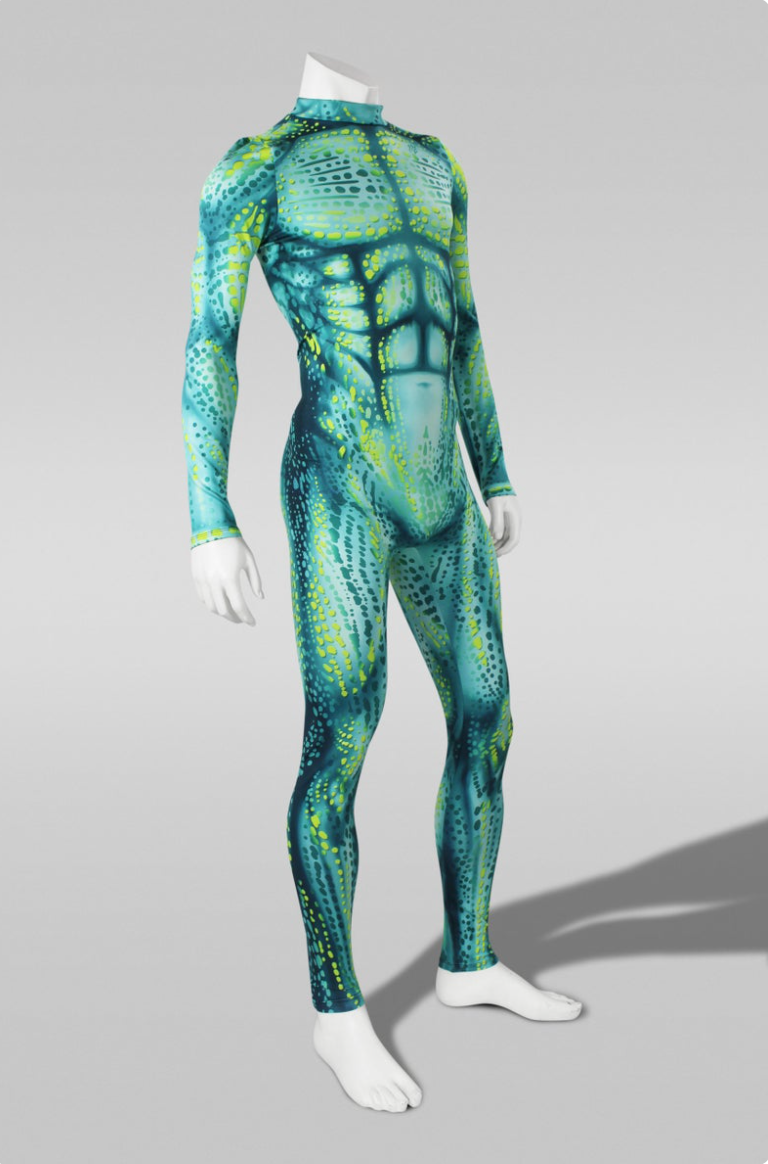 Men's Sea Creature Bodysuit - Cosplay, Athletics