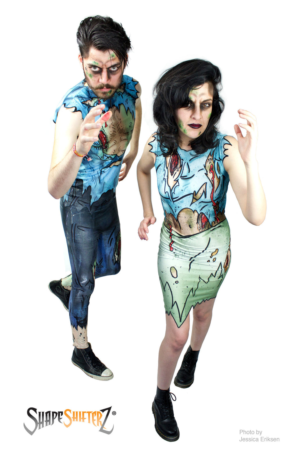 woman's zombie dress couples costume sexy peek-a-boo