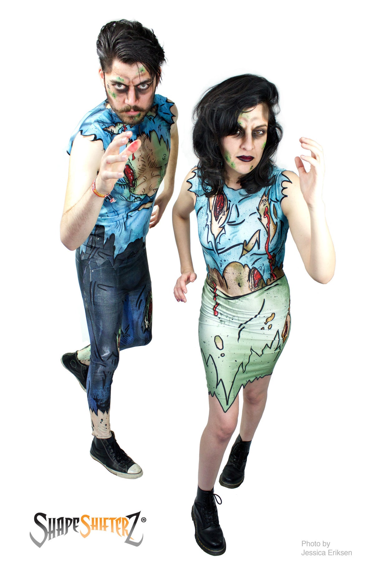 woman's zombie dress couples costume sexy peek-a-boo