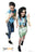 woman's zombie dress couples costume sexy peek-a-boo