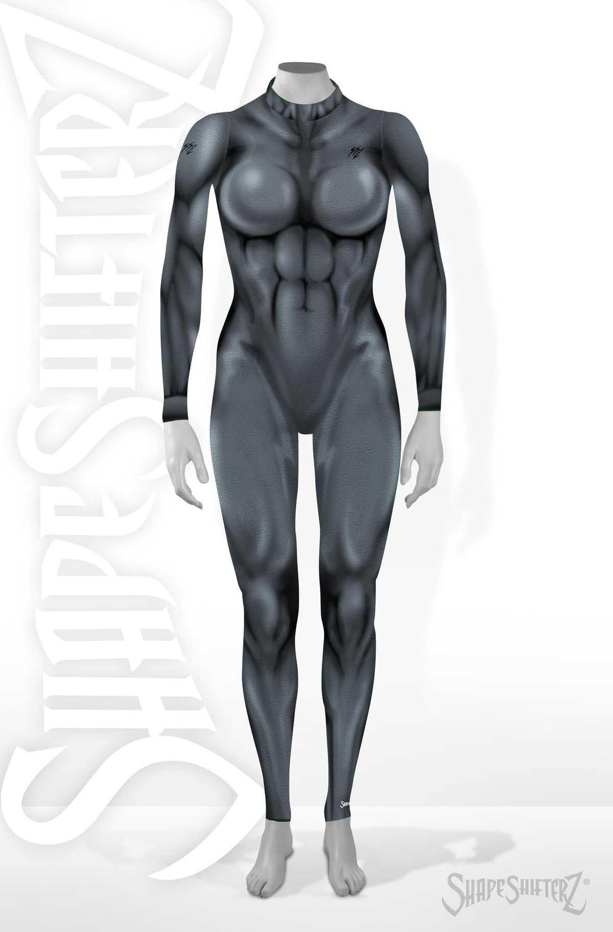 Woman's DIY Costume Cosplay Supersuit superhero bodysuit onesie silver surfer