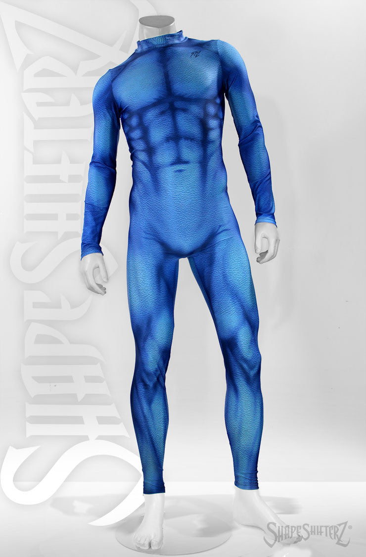 Cosplay Halloween bodysuit superhero onesie Dr Doctor Manhattan