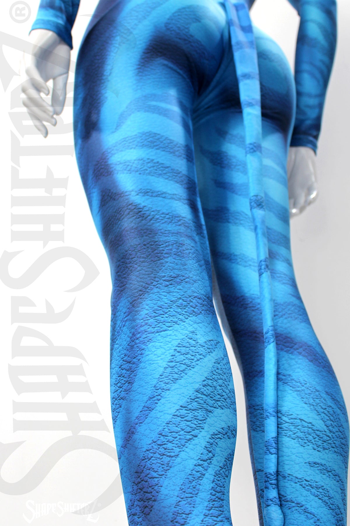 Women's Blue Zebra Costume Catsuit