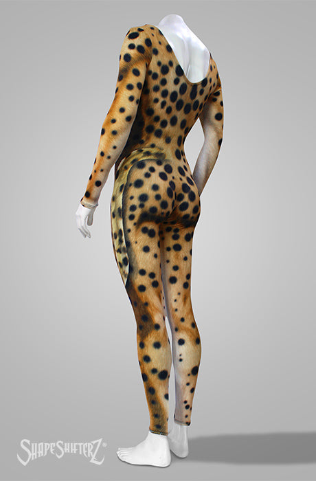 Women's Cheetah Costume Catsuit – Faux Fur