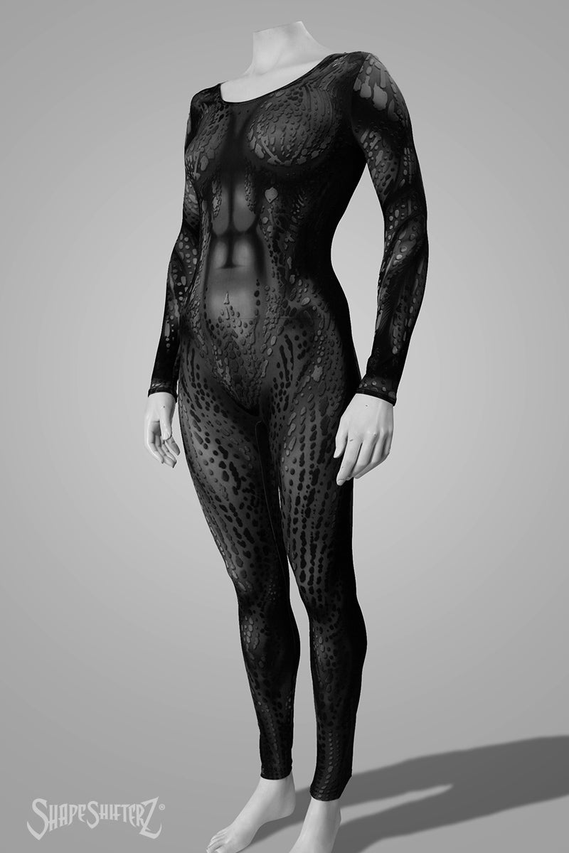 Women's Sea Creature Costume Catsuit – Scoop Neck, Pull-Up Fit