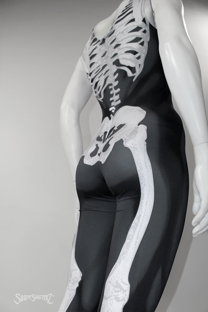 Women's Skeleton Costume Catsuit – Sleeveless