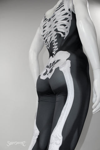 Sexy Skeleton BodySuit Costume - Woman on the run! So cute you can't catch  enough of her!