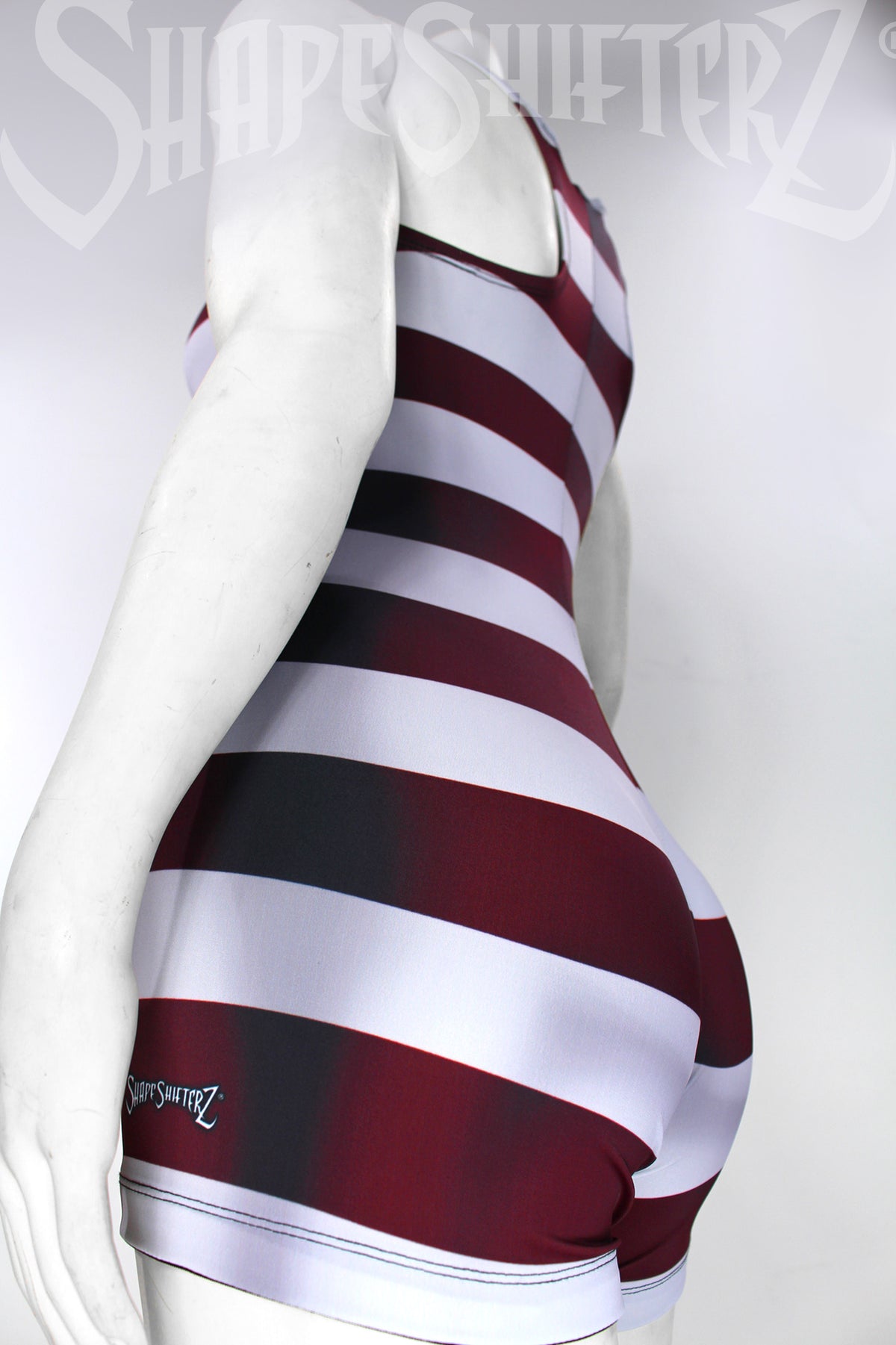Women's Strongwoman Costume Weightlifting Singlet – Striped Print