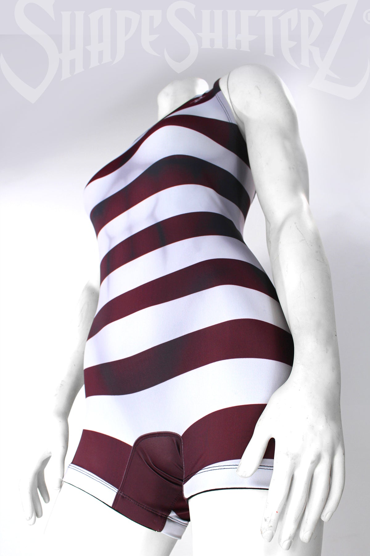Women's Strongwoman Costume Weightlifting Singlet – Striped Print
