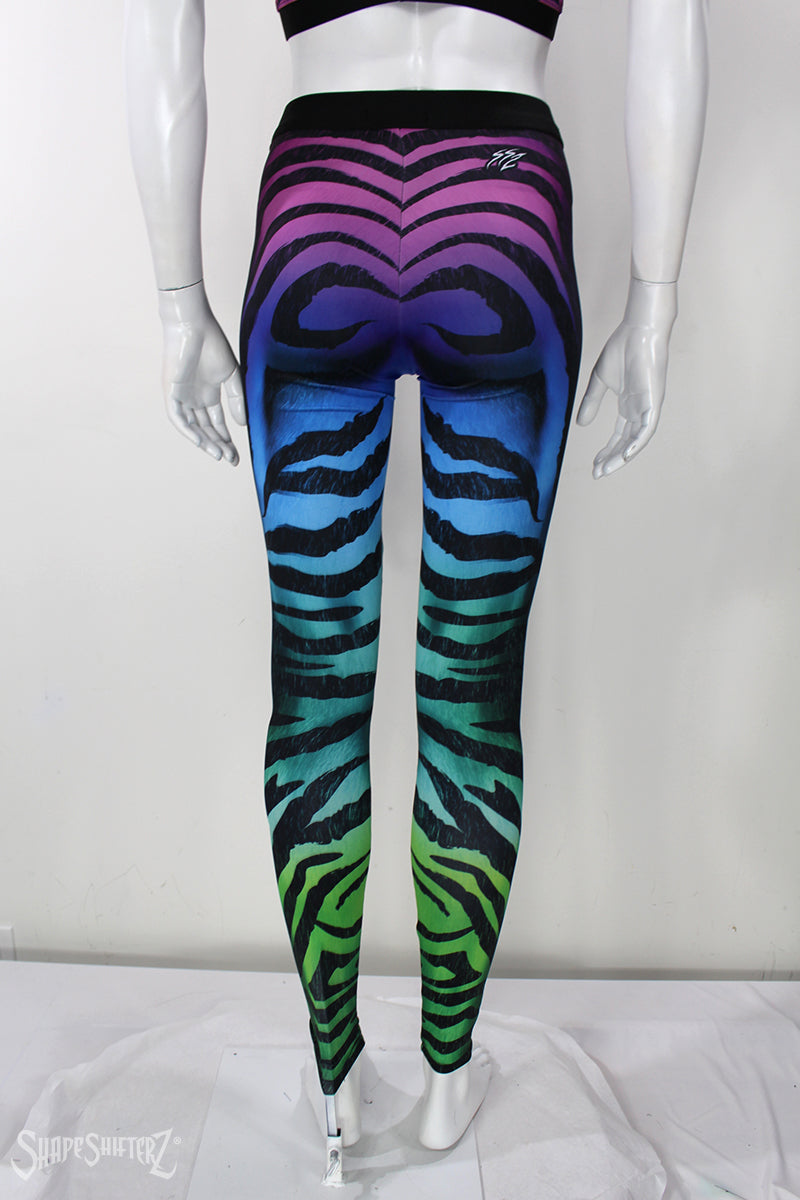 Women's Zebra Unicorn Costume Leggings – Color-Flow Fade Print