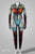 Stitched Up Doll High Collar Bodysuit wZipper - Cosplay | Athletics | Performance