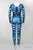 Blue Cheshire Cat costume acroyoga catsuit onesie bodysuit spandex