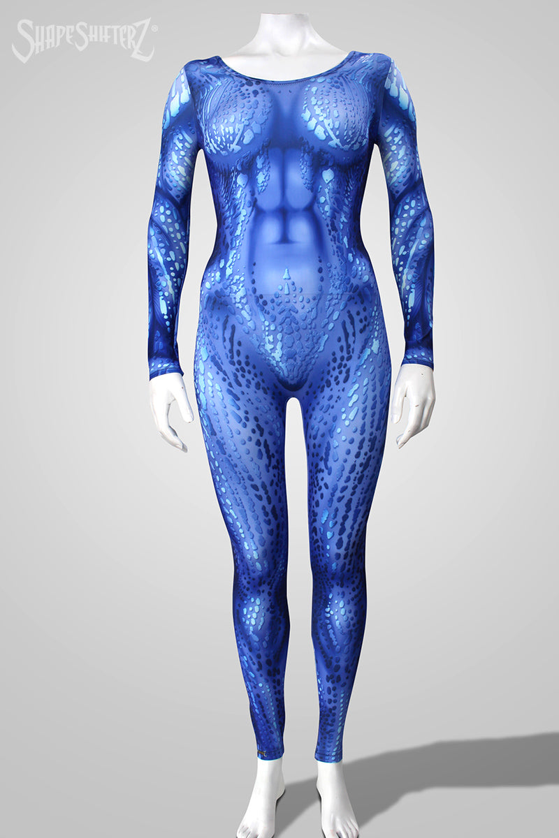 Women's Sea Creature Costume Catsuit – Scoop Neck, Pull-Up Fit