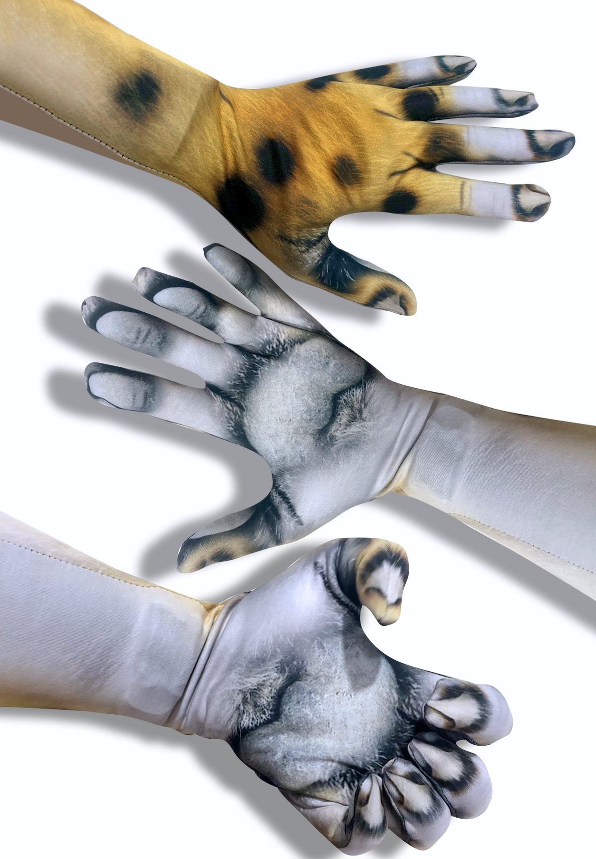Unisex Cheetah Gloves – Faux Fur