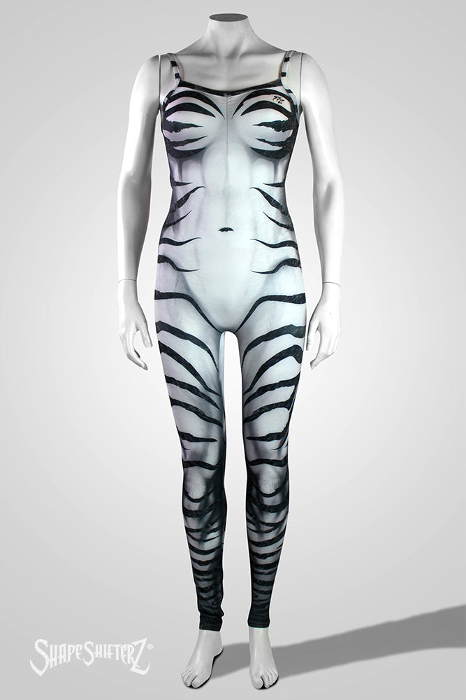 Zebra Unitard - Stripped Cat Unitard - Woman
