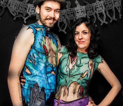 woman's zombie dress couples costume sexy peek-a-boo
