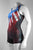 Woman's USA Flag Singlet red, white and blue