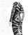 Zebra Costume Bodysuit with high collar and hidden zipper in the back - Cosplay | Athletics | Performance