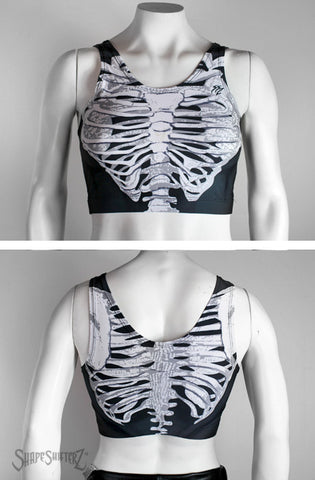 Top/Shirt/Tank/Bra - Women's 'SKELETON' Sport Tank - Sportswear Costume