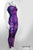 Unitard - Women's 'Cheshire Cat' Unitard -- Costume Sportswear - Purple&Pink Cat With Fat Tail